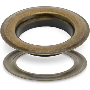 1 inch Hole 10 Sets Grommets Eyelets with Washers for Leather, Tarp, Canvas (Antique Brass)