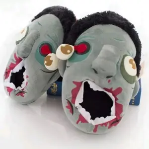 New Creative Zombie Exterior Interior Non-Slip Mute Comfortable Cotton Slippers, High-Quality Creative Life Supplies Indoors Outdoors Summer Winter Cotton
