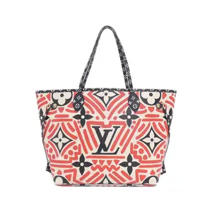 Pre-owned Louis Vuitton Canvas Tote Bags LV Crafty Neverfull Coated Tote Bag