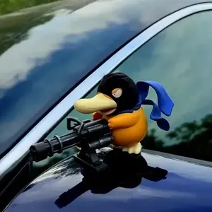 Gatling Duck Car Accessories — Creative Desktop Ornament & Vehicle Decor — An Innovative Birthday Gift for Your Boyfriend