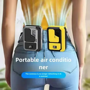 Portable Neck & Waist Fan, Hands Free Personal Fan with 3 Speeds, 3200mAh Rechargeable Battery and Digital Display, Powerful Cooling Fan for Outdoor Work, Camping, Fishing and Travel
