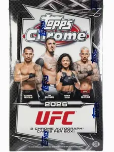 Topps Chrome UFC 2026 Sport Trading Card Hobby Box - (2 GUARANTEED AUTOGRAPHS PER BOX)