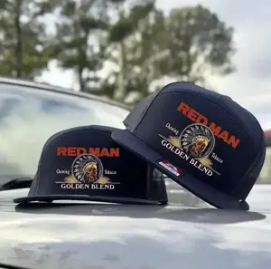 RM Chewing Tob@cco Trucker Hat -Golden Blend Summer Drinking 7 Panel Cap Tan Camo Snapback Hat for Hunting and Partying Vintage Gift For Him