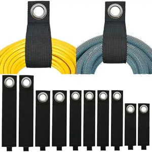 Heavy-Duty Storage Straps (Assorted 10 Pack) - Extension Cord Storage, Organizer, Cord Wrap Keeper, Cable Straps for Tools, Hoses, Rope, RV, Workshop and Garage Wall Storage and Organization