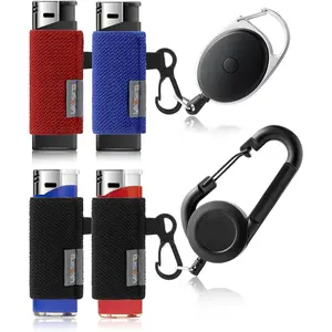 Likesing Lighter Leashes with Clip, Retractable Lighter Holder for Backpack Belt, Cool Lighters Leash Gift for Men Boys