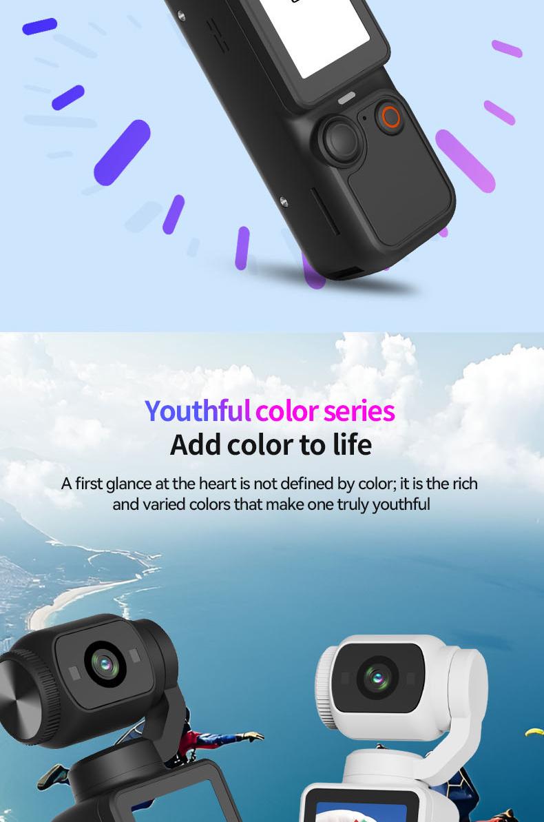 Ultra HD Portable Camcorder with 180° Rotating Lens & Smooth Stabilization | Handheld Anti-Shake Camera for Vlogging, Travel & Daily Recording | USB Rechargeable, Durable & Compact