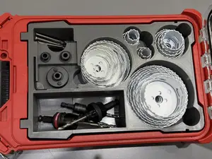 3D Printed Packout Insert Milwaukee 28pc Hole Dozer Hole Saw and Quik-Lok Arbor Organizer