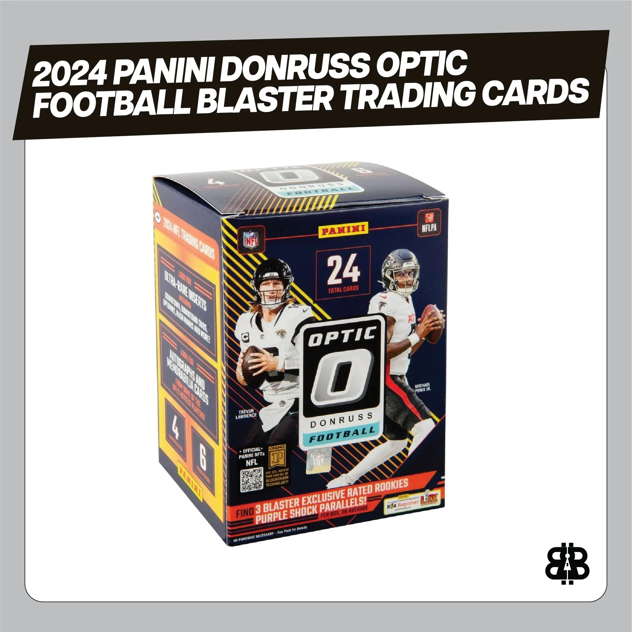 2024 Panini Donruss Optic Football Blaster Trading Cards Purple Shock LV