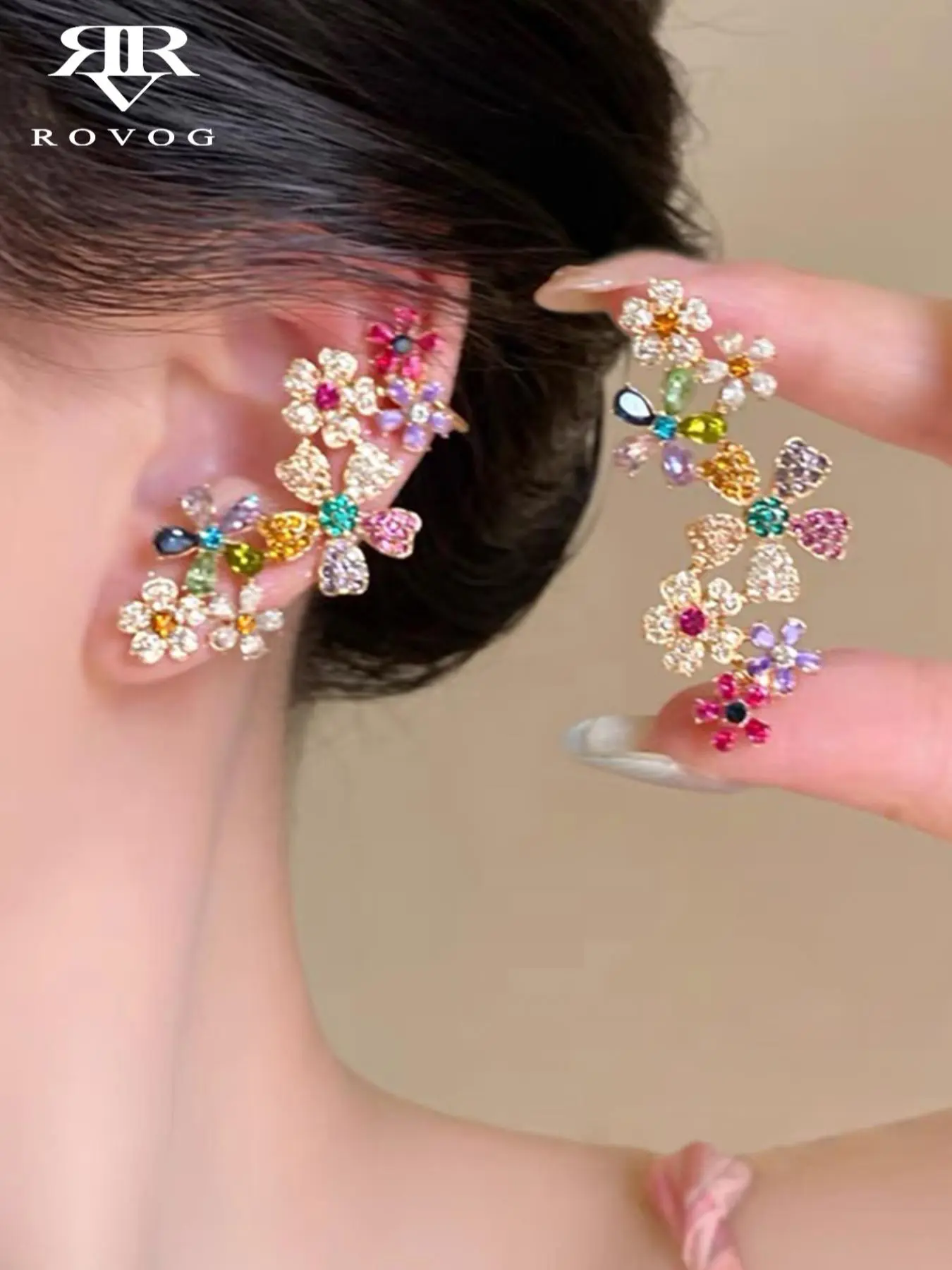 Flower Design High Quality Earrings, Fashionable Chic Gorgeous Jewelry for Women, Daily Clothing Decor, Trendy All-match & Exquisite Jewelry for Birthday Gift