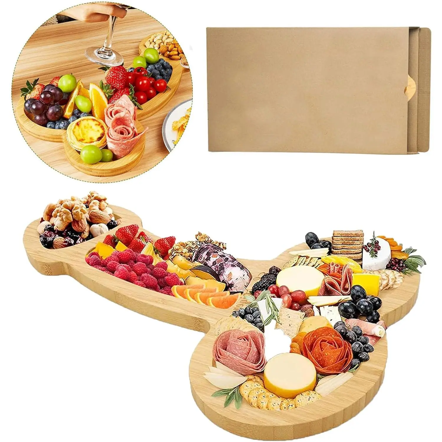 16" Funny Charcuterie Board - 16" Party Serving & Snack Zone, Eco-Friendly White Elephant Hit, Bachelorette Favor, Sustainable Adult Gag Gift, Unique Girls Night Fruit & Cheese Platter (2026 Viral Trend), 16" Snack Zone