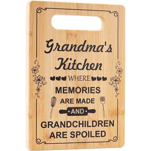 Grandma Gifts - Cutting Boards for Kitchen, Unique Birthday Mothers Day Christmas Gifts for Grandmother from Grandkdis