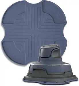 Palksky Air Fryer Trivets Silicone for Ninja Crispi, Hot Pads Potholders for Ninja Crispi Airfryer Accessories, Portable Glass Air Fryer Cooking System Holder, Kitchen Aid (Dark Gray)