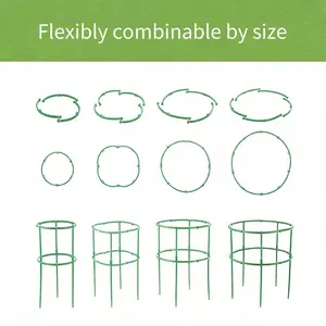 Plant Support Ring, 60pcs/set 10-layer Stackable Plant Support Ring, Durable Plastic Plant Support Ring, No Installation Needed, Garden Supplies for Home Garden