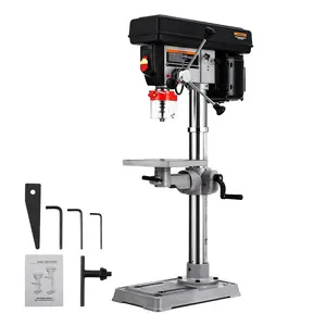 GARVEE Powerful 13-Inch Benchtop Drill Press with 7.5A Motor, Variable Speed 288-3084 RPM, Cast Iron Construction, and 0-45° Tilting Worktable for Precise Tabletop Drilling
