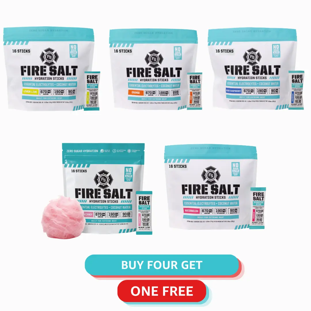 Fire Salt-Bundle Pack Top 5 Flavors 16-Count-Essential Electrolytes & Coconut Water - Zero Sugar- Natural Ingredients-Ideal for Intense Activities