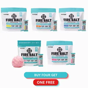 Fire Salt- Bundle Pack Top 5 Flavors- Essential Electrolytes & Coconut Water - Zero Sugar- Natural Ingredients-Ideal for Intense Activities