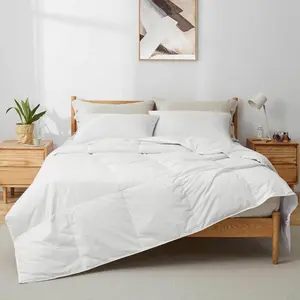 Alternative Down Comforter Full/Queen Size, All Season Duvet Insert, White, 100% Polyester