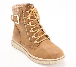 Cliffs By White Mountain Lace-Up Ankle Boots- Hearten