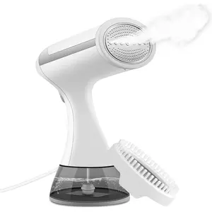 Clothes Steamer Handheld 1500W: 20S Heat-up Garment Steamer for Clothes with 300ml Water Tank - Portable Fabric Wrinkle Remover - Steam Iron 2 In 1 with Brush for Home/Office/Travel (White)