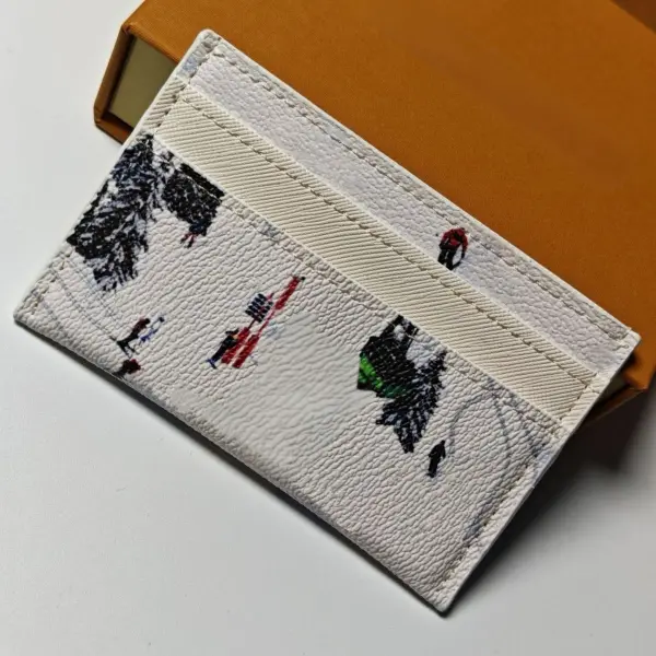 Double Card Holder Ski collection,Themed Cardholder for Men and Women – with Box