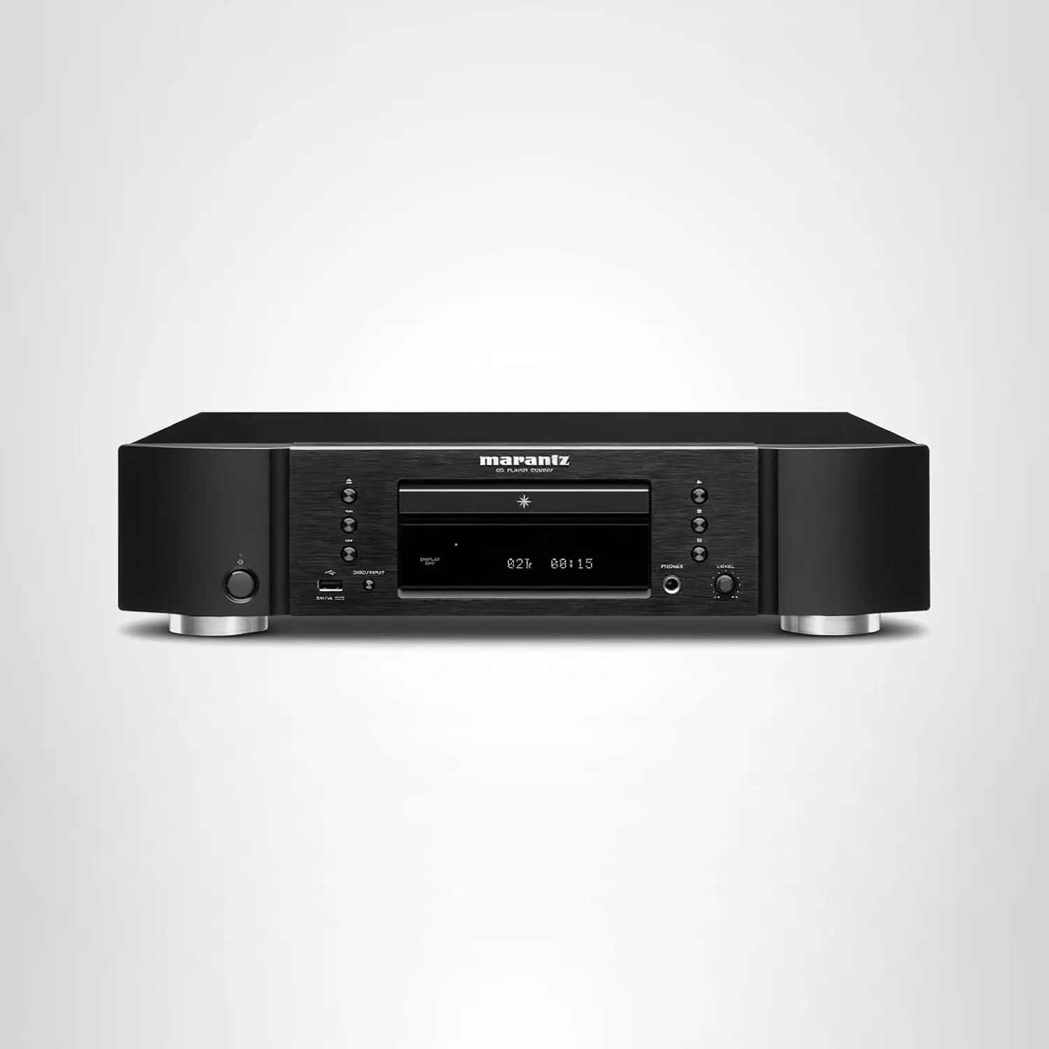 Marantz CD6007 Single-Disc CD Player - 24-Bit DAC Digital Audio Component with USB Input, Stereo Audio, Remote Control, Coaxial Output, RCA, High Current Shottky Barrier Diodes, IR Flasher Input, 17-5/16"w x 4-1/8"h x 13-7/16"d, Metal, Optical Dsd Dvd