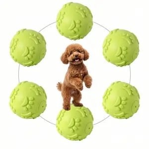 Squeaky Dog Ball, Soft Latex Rubber Squeaky Dog Toys for Small Dogs & cats, Cute Bounce Squeak Toys Play Fetch Ball