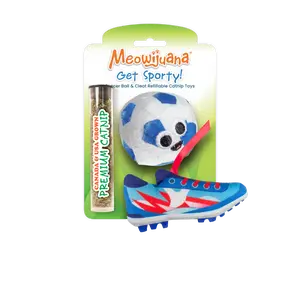 Get Sporty Soccer Ball & Cleat Catnip Toy 2-Pack