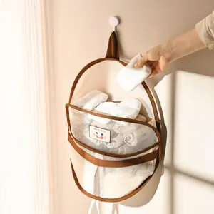 Hanging Mesh Storage Bag, 1 Count Door Back Hangable Storage Basket, Household Storage Organizer for Underwear & Socks, Home Organizer for Bedroom Bathroom