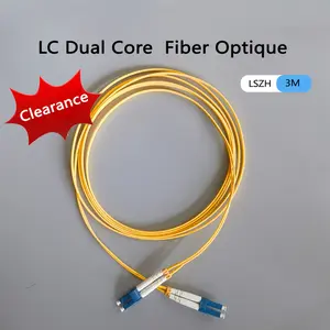 LC Dual Core Fiber Optique Patch Cable LC/UPC-LC/UPC 3M 2.0mm Single Mode Double Core Converter Patch Cord Indoor FTTR Bend Insensitive LSZH 3M
