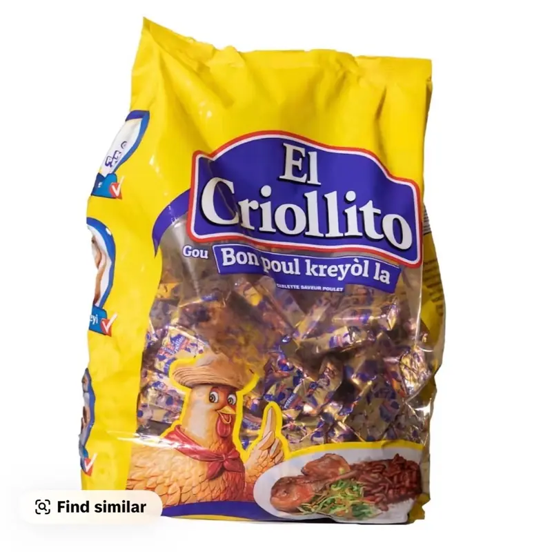 El Criollito Chicken Bouillon Cubes Gou Bon Poul Kreyol La Haitian 250 Cubes Pack, 84.6575 Oun