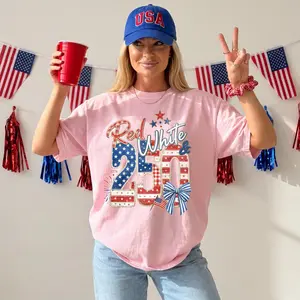 Comfort Colors 250th Anniversary Shirt Red White And Blue 250 Tee, 4th Of July Shirt, USA America Shirt, Semiquincentennial Shirt Flag Tee