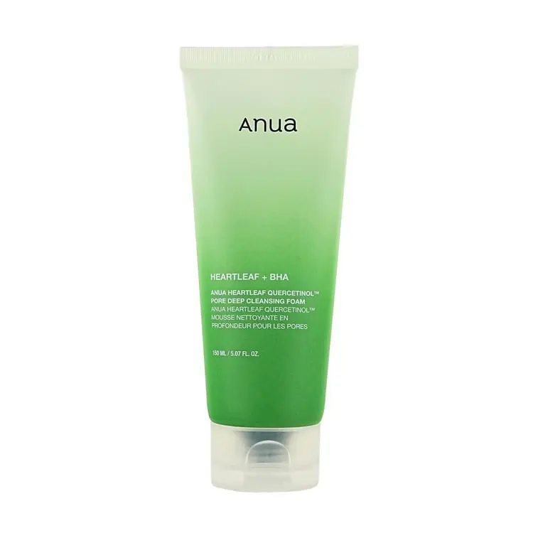 Anua Heartleaf Deep Cleansing Foam – Gentle Deep Pore Facial Cleanser 150 mL