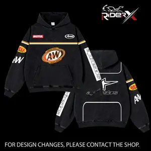 A&W Alpinesstar Racing Hoodie Washed Vintage Racing Streetwear, Motorcycle Graphic Hoodie Unisex, Designed for Motor Fans, Sportbike Culture, Speed Lovers & Urban Motorbike Style
