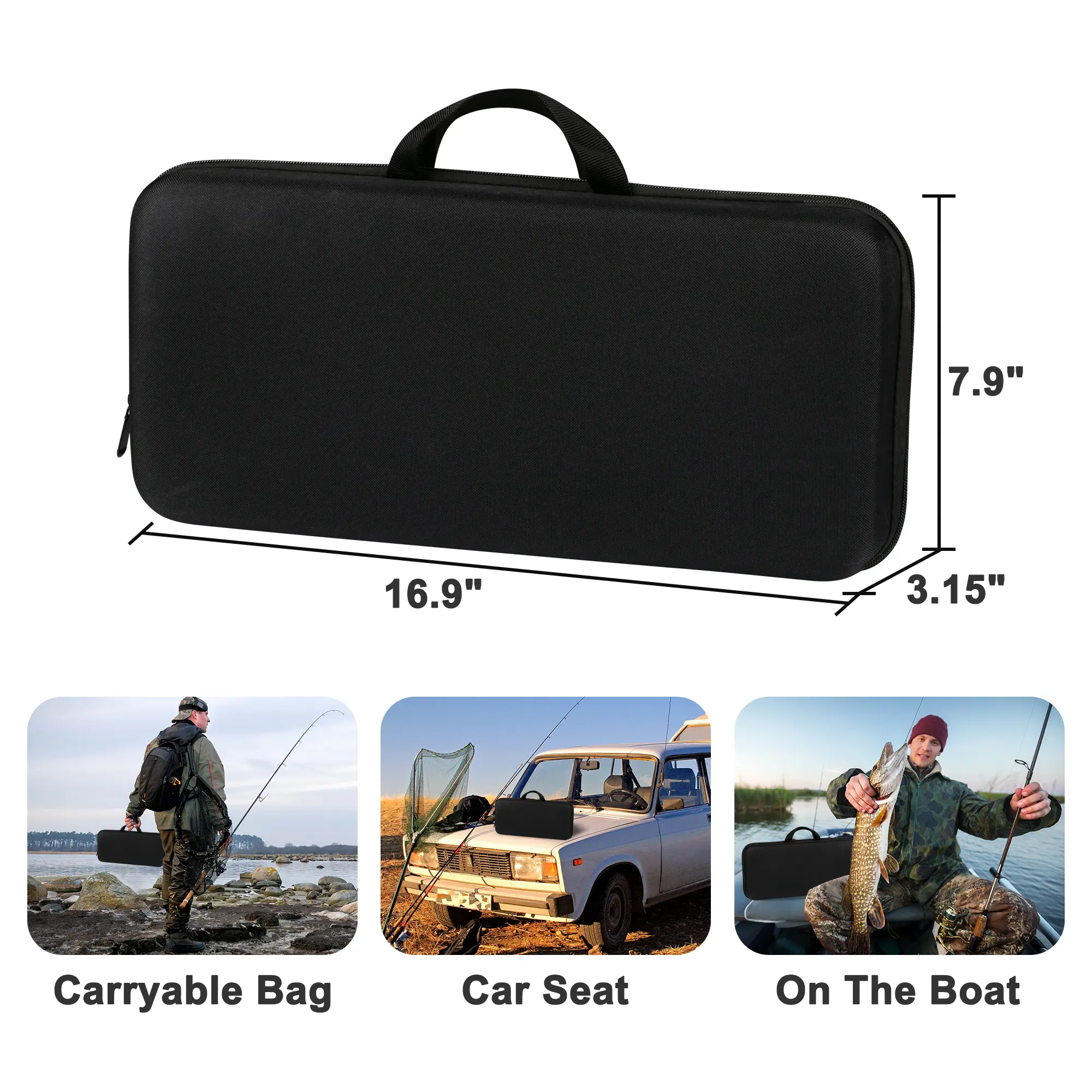backpacking collapsible fishing reel with carry bag 2-Pack 6.89FT Telescopic Rod Combo Tackle Box Travel you can find it easy to carry your tackle and fishing bag wherever you go Folding Fishing Rod Reel Bag