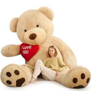 10.2ft Giant Teddy Bear Plush with I Love You Heart, 122 Inch Oversized Stuffed Animal Bear, Super Soft Jumbo Teddy Bear Gift for Girlfriend, Wife, Kids, Valentine’s Day, Birthday