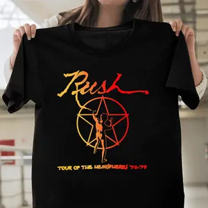Rush 1978 79 Hemispheres Tour Album Art Tribute Prog Rock Band Concert V61544 Unisex T-Shirt, Size Up to 5XL Rifle outfit vacation
