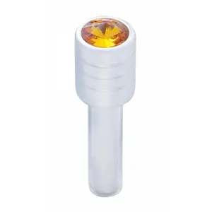 Chrome Door Lock Knob With 7/16" Crystal (2pc/set)