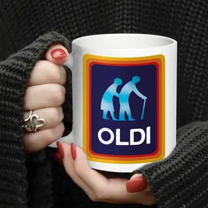 Funny Character Pattern Coffee Mug, 11oz Ceramic Mug with Handle, Retirement Gift for Women Men, Drinkware for Home Office Use