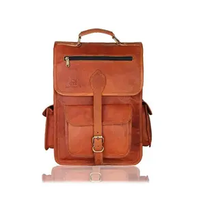 Brown Leather Rucksack by Leather Native – Vintage Backpack for 15 Inch Laptops and iPads – Waterproof and Handmade for Men and Women