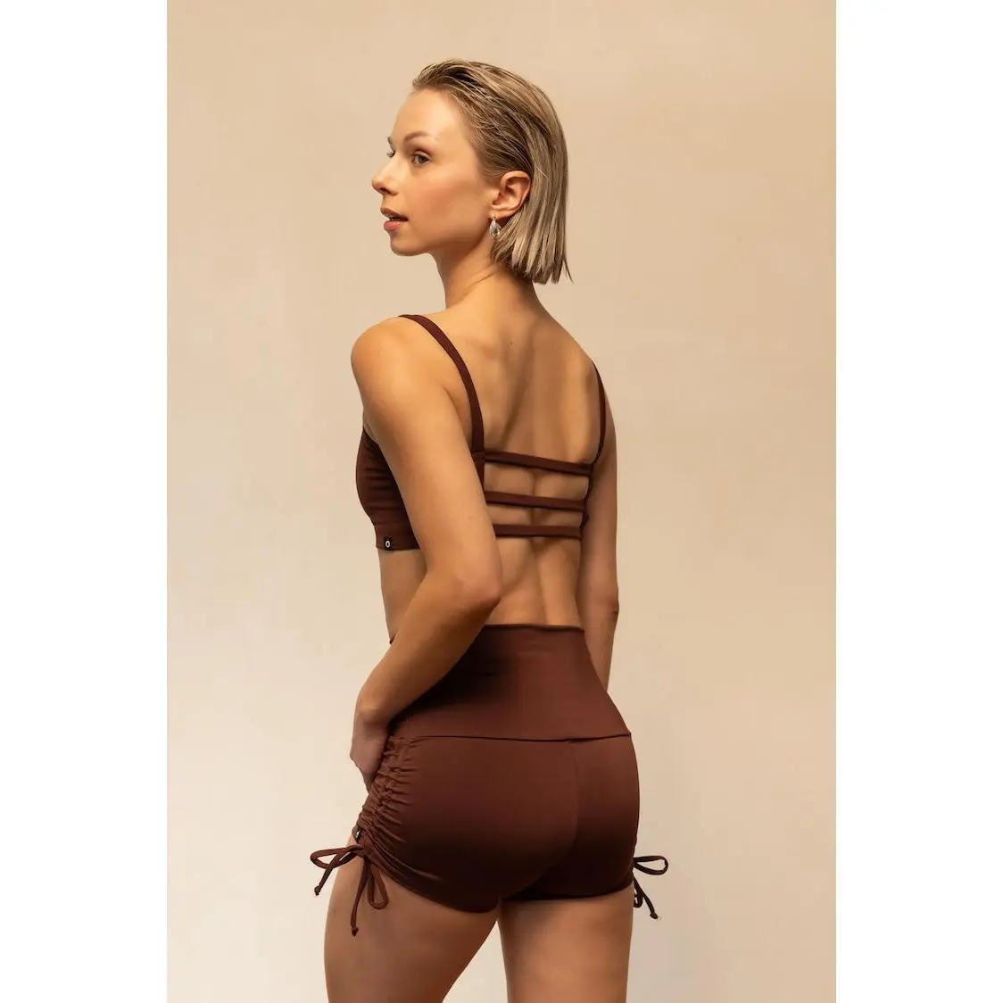 CAGE BACK BRA - CACAO