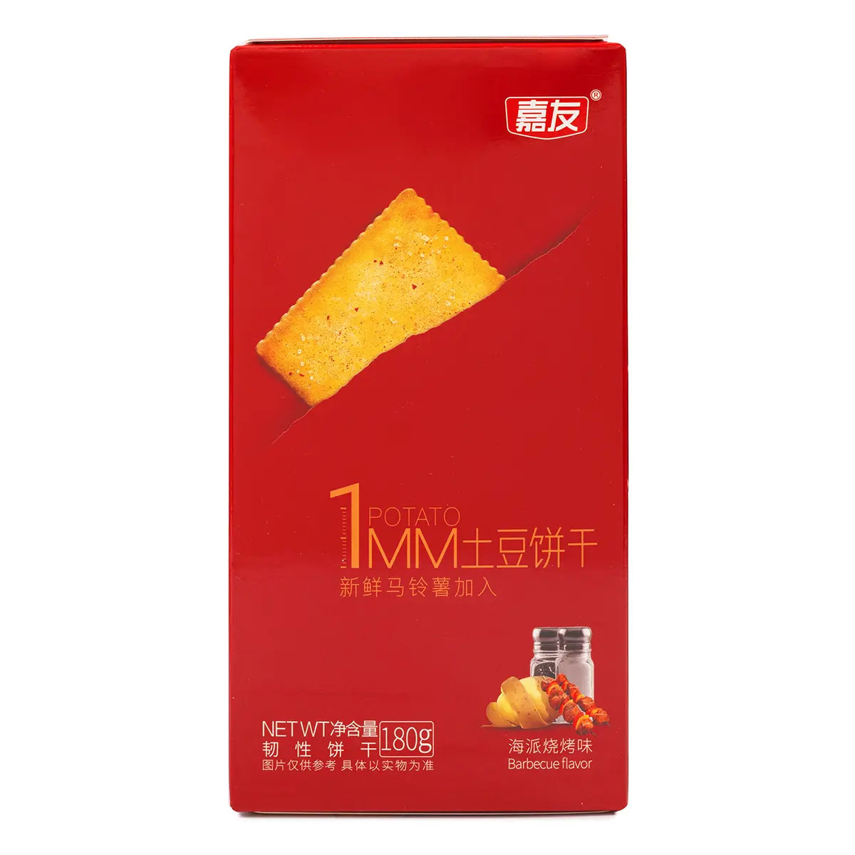 Jayoo 1MM Potato Crackers, BBQ Flavor 180 g