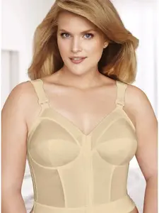 Front Closer Wire Free Posture Longline Bra (1 pc) Seamless Colorblock Wireless Sports Bras full cover feelingirl and chic