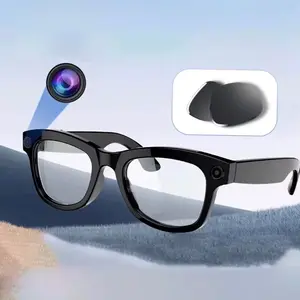 Smart Recording Glasses with Built-in Camera and Rechargeable Battery for Continuous Recording