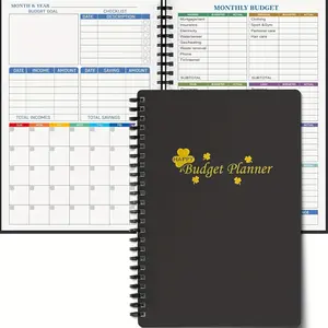 Budget Planner, Savings Challenge Planner - A monthly organizer with expense tracking notebook, undated financial planner/ledger, start anytime, A5 (8.6 x 5.9 inches), 100Gsm paper (gold)