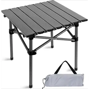 Portable Folding Camping Table - Lightweight and foldable outdoor table, comes with a carrying bag, sturdy legs and a large tabletop, suitable for picnics, barbecues, the beach, hiking, and gatherings - compact and durable design