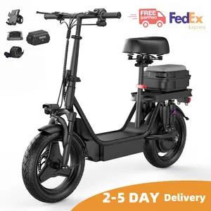 [TOOFLY]Electric Scooter with Seat for Adults 740W Motor 25 Mile Range 20MPH Top Speed Foldable Pet and Cargo Scooter
