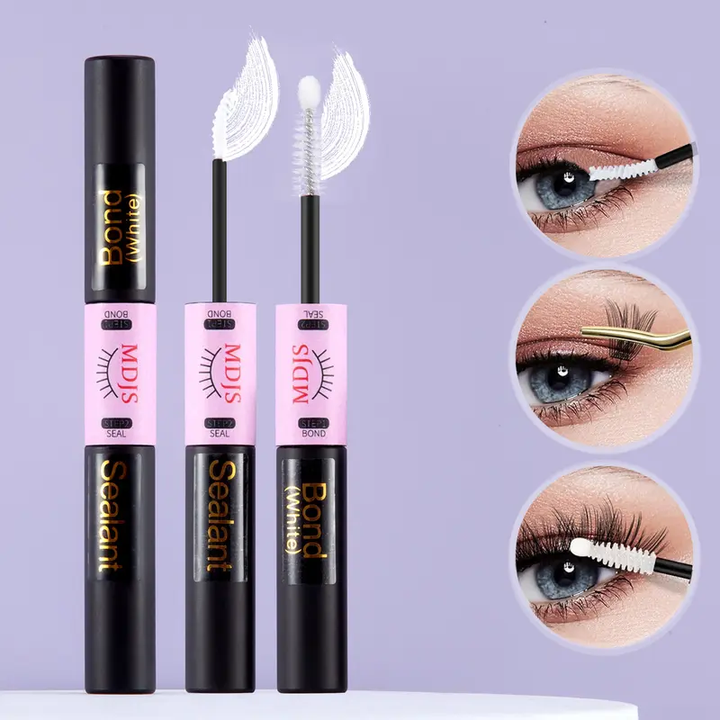 1pc Eyelash Clear Bonding and Clear Seal 2 in 1,DIY Eyelash Extension Glue,Single Eyelash Glue for Cluster Eyelash Extension Bonding,Strong Fixation Lasting 48-72 Hours,Latex Free Waterproof Quick Drying Non-Irritation Makeup Cosmetic