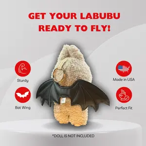 Bat Wing Accessory for Labubu Figures | Halloween Doll Display Prop | Collectible Toy Accessory | Made in USA