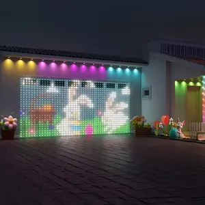 Smart curtain lights, 400 LEDs, 1600 adjustable colors, dynamic, suitable for Halloween, APP remote control. Christmas, bedroom background decoration, indoor and outdoor party bar light string