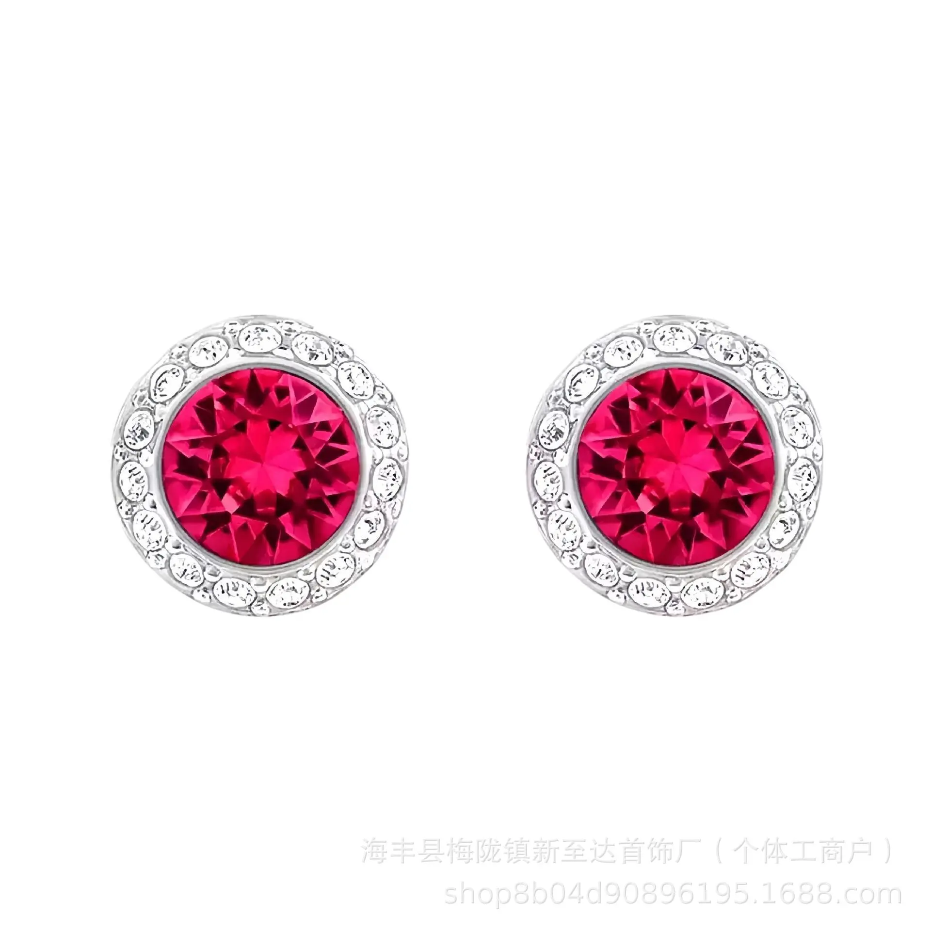 Red crystal Roman earrings